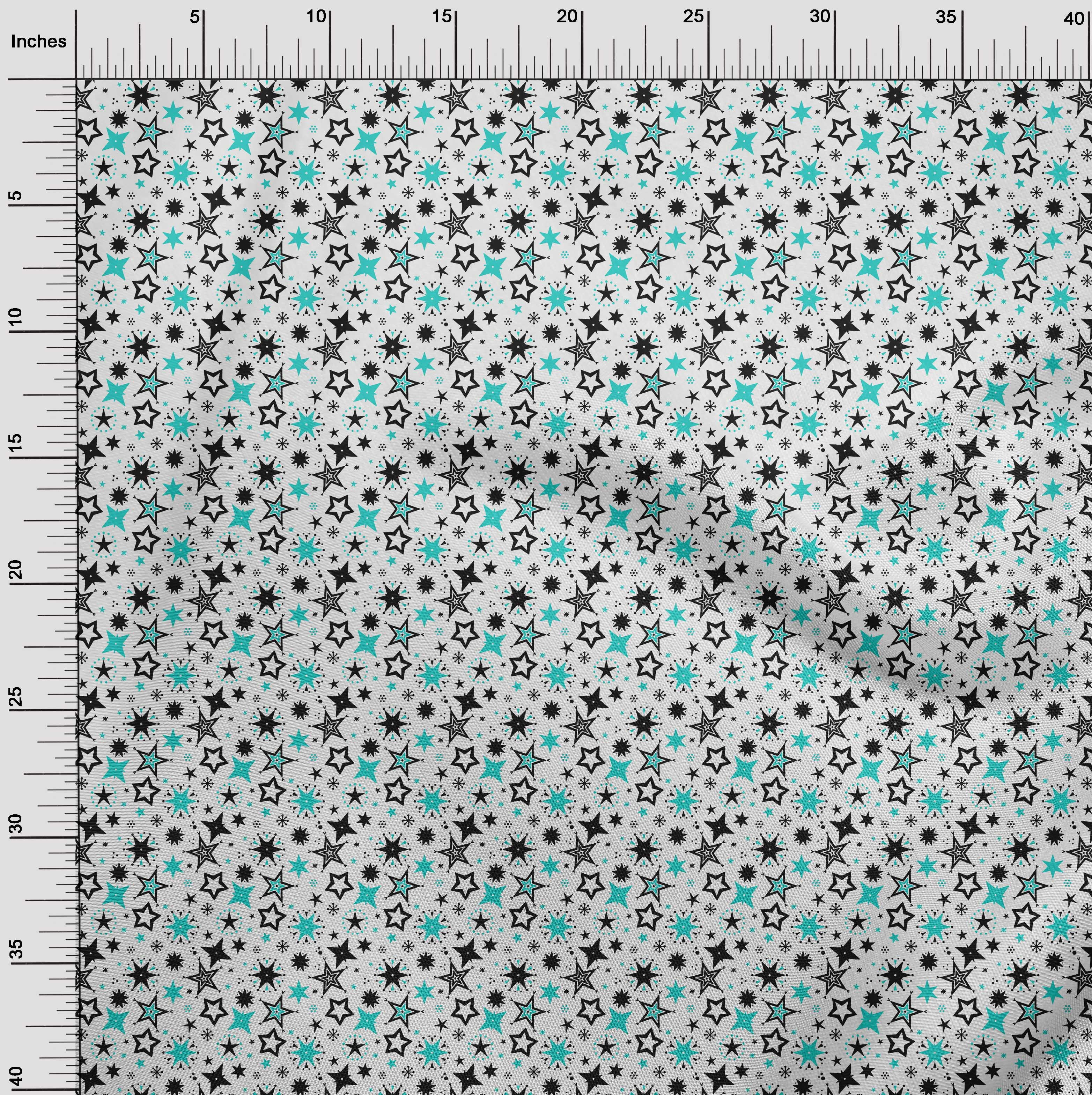 oneOone Cotton Jersey Aqua Blue Fabric Merry Christmas Diy Clothing Quilting Fabric Print Fabric By Yard 58 Inch Wide
