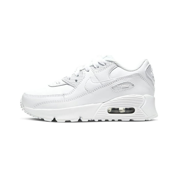 Little Kid's Nike Air Max 90 LTR White/Wht-Metallic Silver (CD6867 100) - 2.5