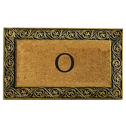 Home & More 10001GOLDO Prestige Gold Monogram Doormat (Letter O)