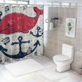 thumbnail image 7 of Orinice Whale Anchors Smile Bathroom Decor Set Colorful Luxurious Graphic Print Polyester Fabric Fashion Shower Curtain Set with Hooks, 100% Polyester Washable Shower Curtain, Multi-Size Options 60x72, 7 of 7