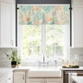 thumbnail image 3 of Coastal Turquoise Kitchen Valances for Windows 60x18 Inch Kitchen Curtains Valances Rod Pocket Ocean Coral Starfish Shell Modern Sea Bathroom Window Valances for Window Treatment Decor, 3 of 6
