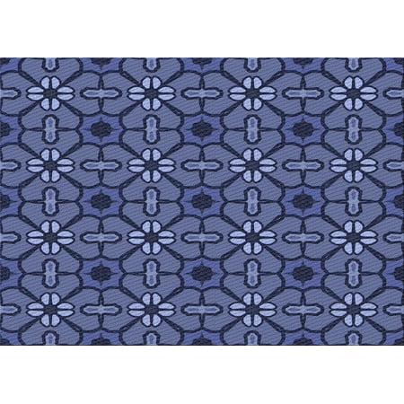 Ahgly Company Indoor Rectangle Patterned Blue Whale Blue Area Rugs, 7' x 10'