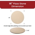 thumbnail image 5 of K  10.25 Inch Pizza Stone for Grill, Small Bread Baking Stone for Oven, Cordierite Pizza Grilling Stone 10.25" Round, 5 of 7