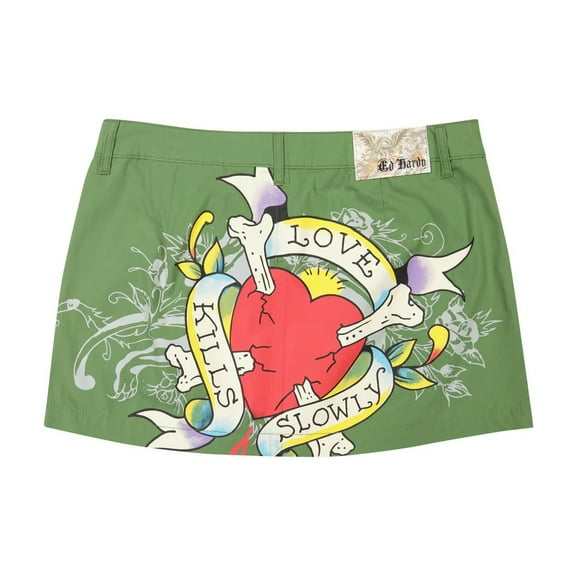 Ed Hardy LKS Heart Skirt - EHW6200-3 (Olive, S)