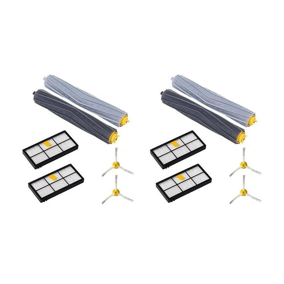 Reemplazo de robots de barrido Paquete de 12 cepillos laterales, filtro de cepillos principales para Irobot Roomba 980 960 800