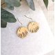 thumbnail image 4 of Granjero Gordo Pendientes colgantes de joyería con diseño único y patrón tridimensional, dorados, 4 of 5
