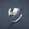 thumbnail image 2 of Coachuhhar Sloth Rings for Women 925 Sterling Silver Adjustable Rings Cute Animal Rings Open Rings Engagement Rings Sloth Jewelry Gift for Sloth Lover, 2 of 7