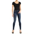 thumbnail image 5 of Mavi Women's Adriana Dark Smoke Supersoft 24/32 Mid Rise Super Skinny Jeans, 5 of 5
