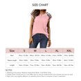 thumbnail image 5 of Camiseta de verano mujer Ormromra manga corta estampado floral Cuello redondo Tipo suelto, 5 of 5