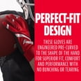 thumbnail image 5 of Franklin Sports Youth Football Receiver Gloves - Shoktak Youth Gloves - Kids Football Gloves - High Grip Football Gloves - Red - Youth Medium, 5 of 7