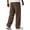 AO15-Brown, variant on Men'S Wide Leg Corduroy Pants Baggy Elastic Waist Streetwear Trousers Baggy Large Patch Pockets,Textured Streetwear Brown M