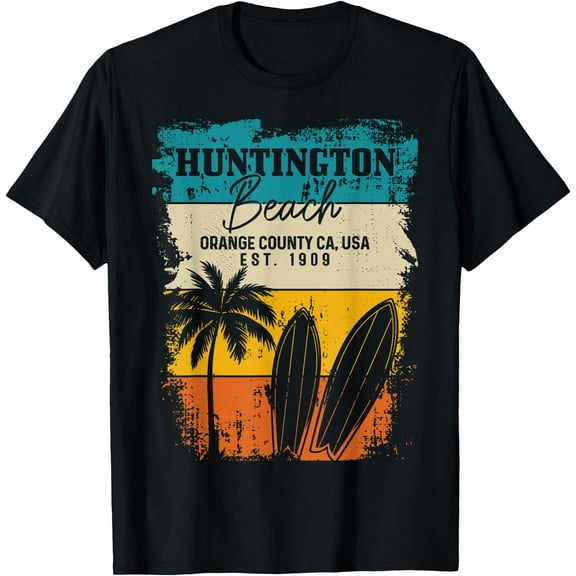 Huntington Beach Surfing Vintage Orange County California Unisex T-Shirt for Men Women