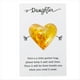 thumbnail image 1 of Regalos del DíA del Padre de la Hija Tarjeta de Regalo con Forma de CorazóN de Cristal Amarillo, Regalo de Recuerdo Conmemorativo para la Madre, 1 of 5