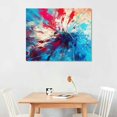 thumbnail image 2 of Creowell  Canvas Wall Art Blue Color Pattern Wall Artwork Modern Home Decor Wall Art Living Room Canvas Frame Art Prints Wood Wall Decor Canvas Art Wall Hanging Decor Ready to Hang-20x16 Inch, 2 of 3