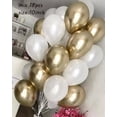 thumbnail image 3 of 18 piezas/juego de globos metálicos dorados, plateados y blancos, bolas de confeti para cumpleaños, globos de helio de aire, suministros festivos para fiestas en el hogar de Ramadán, 3 of 5