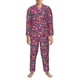 thumbnail image 3 of Fotbe Summer Flamingo Pijama de Hombre con Estampado de Manga Larga, Conjunto de 2 Piezas, Ropa de Dormir Suave y Cómoda con Bolsillos-Large, 3 of 7