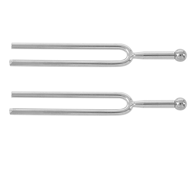 2X C523 Sintonizador del Instrumento Tono de la Plata del Metal Sintonia Tenedor 523Hz