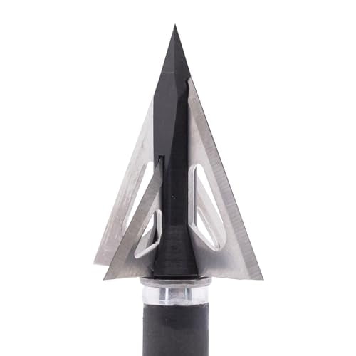 Slick Trick ViperTrick 125gr Broadheads 4-Pack, Fixed-Blade, Cut-on-Contact, .035" Steel Blades, Super Steel Ferrule, Bone-Splitting Tip (15STVT125)