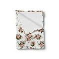 thumbnail image 2 of Floral Soft Flannel Fleece Throw Blanket, English Garden Feminine Delicate Pansy Flowers, Cozy Plush for Indoor and Outdoor Use, 70" x 90", Dried Rose Beige, by Ambesonne, 2 of 5