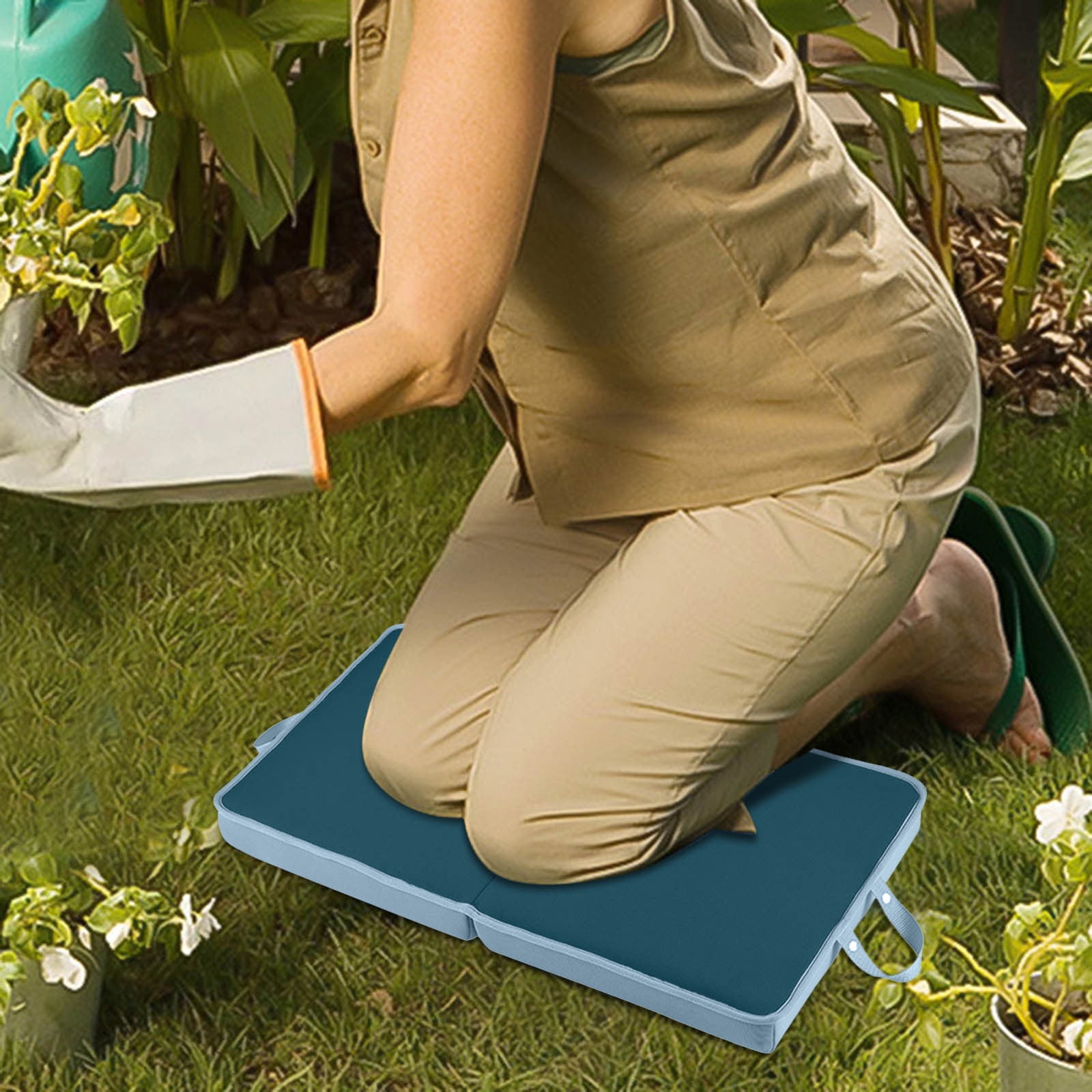 Folding Extra Thick Foam Garden Kneeling Pad Support 45cm Memory Foam Lightweight Portable With Handles For Indoor Outdoor Use