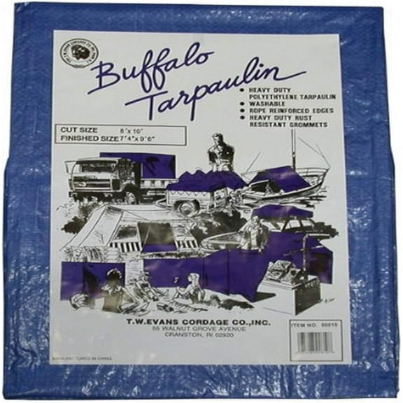 01020 Buffalo Blue Tarpaulin, 10-Feet by 20-Feet