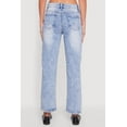 thumbnail image 5 of Womens Acid Wash Mid Rise Straight Leg Jeans, 5 of 5