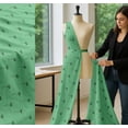 thumbnail image 5 of Soimoi Green Cotton Cambric Fabric Cotton Ball Leaves Print Fabric by the Yard 58 Inch Wide, 5 of 7