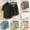Black, variant on CHUMUD Men's 2 Piece Sets Cotton Linen Half Button Mock Neck Short Sleeve Shirts and Drawstring Eastic Waisted Shorts Set Texture Summer Casual Outfits (Avail for Big and Tall)