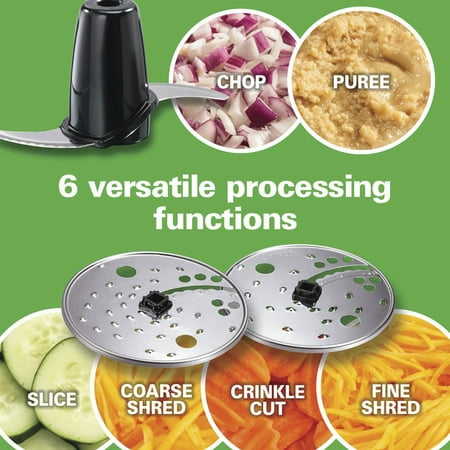 Hamilton Beach - 6 Function 10 Cup Food Processor - SILVER