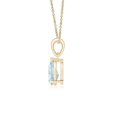 thumbnail image 2 of ANGARA Natural Pear-Shaped Aquamarine Solitaire Pendant in 14K Yellow Gold for Women (Size-8x6mm) | March Birthstone, Birthday, Anniversary, Jewelry Gift for Women | Natural Aquamarine Necklace, 2 of 9