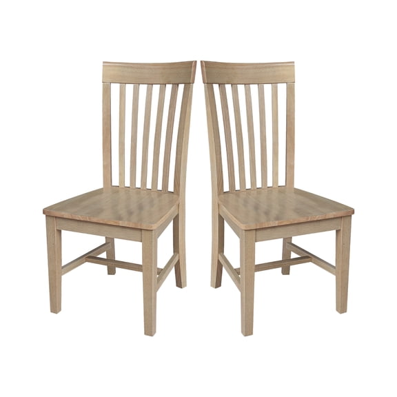 International Concepts Set of Two Tall Mission Dining Chairs, Honey