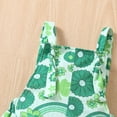thumbnail image 6 of Odeerbi Baby Girls Clothes Toddler Jumpsuit Outfit St. Patrick's Day Print Jumpsuits Cartoon Printing Strap Romper Pants Green, 6 of 9