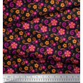 thumbnail image 2 of Soimoi Rayon Fabric Swirls & Floral Artistic Print Sewing Fabric Yard 42 Inch Wide, 2 of 3
