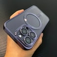thumbnail image 3 of For Magnetic Wireless Charging Plating Clear Case For IPhone 11 12 13 14 Pro Max Shockproof Cover, 3 of 4