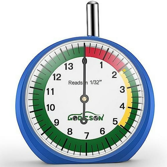 GODESON Tire Tread Depth Gauge, Dial Type Tire Tread Depth Gauge Professional for Motorcycle, car,Truck and Bus,Easy Reading Tire Tread Depth Gauge in 32nds
