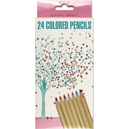 Studio Series Tree of Hearts Boxed Colored Pencil Set (24 Piece Set) (Best Series 24 Study Materials)