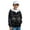 Black Cat, variant on American Flag Fire Pickleball Print Zipper Front Hoodies for Kids Long Sleeve Sweatshirt Boys Girls Fleece Jacket with Pockets Fall Top Winter Clothes, L