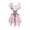 Pink, variant on LEKWK Renaissance Dress for Women Lace Up Corset Ruffle Square Neck Mini Dress Puff Short Sleeve Halloween Costume Peasant Dresses