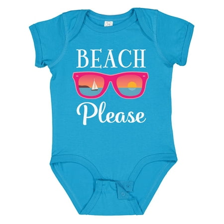 

Inktastic Beach Please Sunglasses Girls Baby Bodysuit