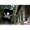 thumbnail image 4 of Toland Home Garden Calico Jack's Jolly Roger House Flag, 4 of 5