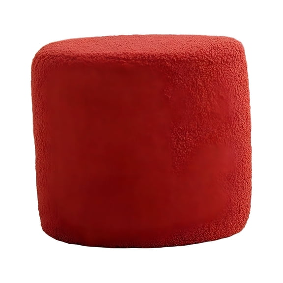 LAMIRO Foot Rest Stool Sofa Tea Stool Seat Chair,Stable Footstool Bench,Small Cylinder Stool for Apartment Entryway Nursery Bedroom Living Room,Red