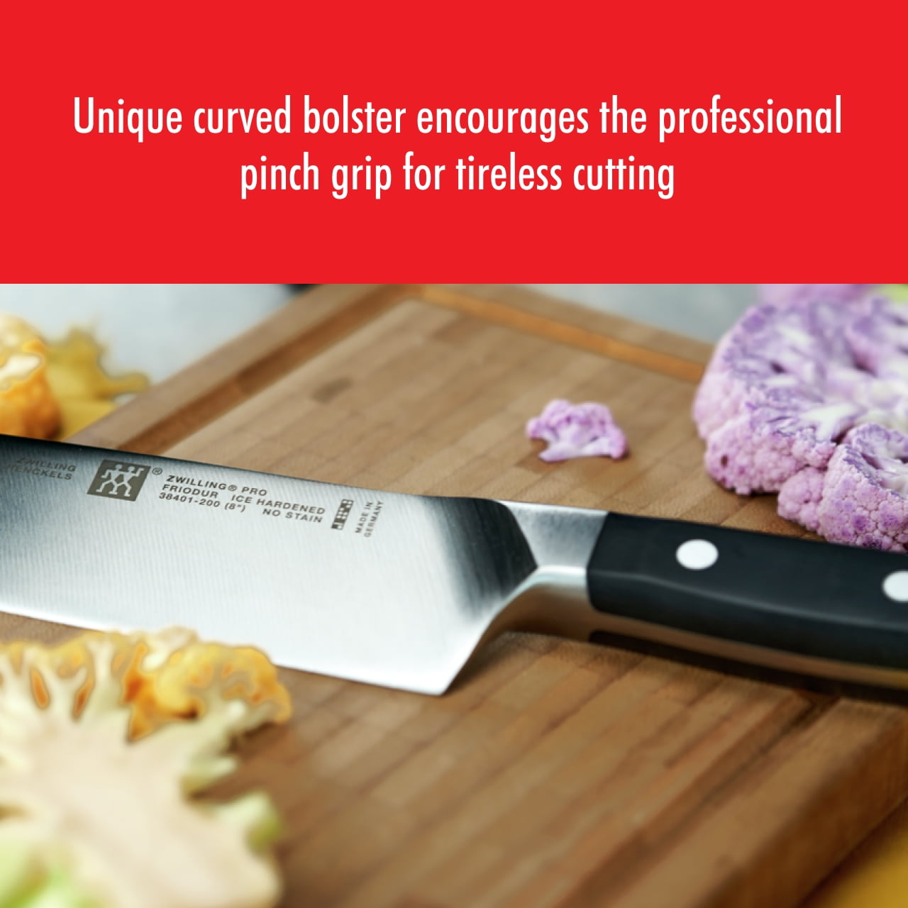 Zwilling J.A. Henckels Pro 7 Piece Kitchen Block Set with Self-Sharpening  Block and Cutting Board - KnifeCenter - 35674-000