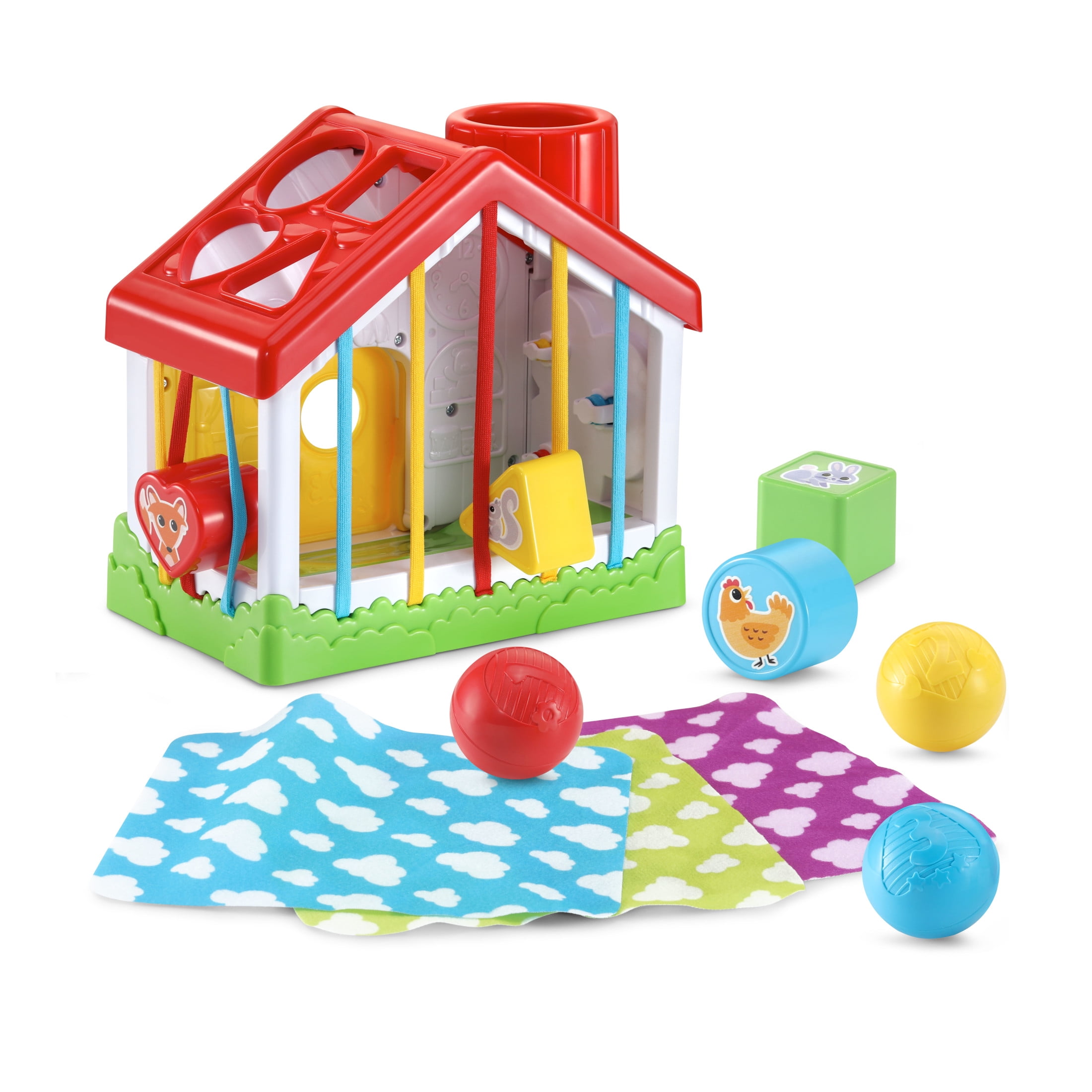 LeapFrog 4-in-1 Discovery House Plastic, Elastic, Fabric with Accessories, Baby and Toddler Toys