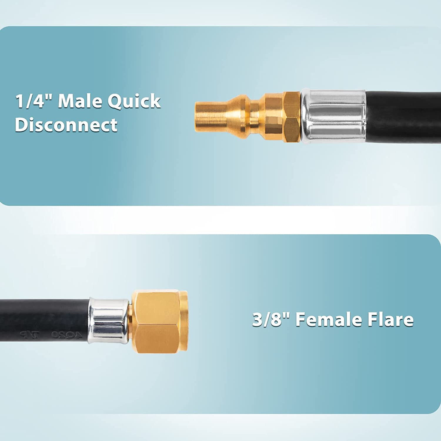 Buy GASPRO 12ft 3/8 Flare Propane Quick Connect Hose, RV Quick Connect