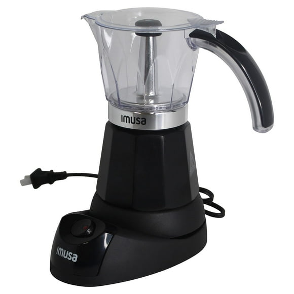 Cafetera eléctrica Imusa para 6 o 3 tazas, color negro