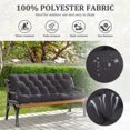 thumbnail image 2 of Kimunuk Outdoor Porch Swing Cushion, 60" X 40" X 5" Waterproof Bench Chair Replacement Cushion with 6 Ties for Patio, Grey, 2 of 7