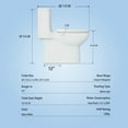 thumbnail image 5 of Spaco One Piece Toilet with Comfort Chair Seat ADA Height 17", Powerful Dual Flush Modern Toilet, 1.1/1.6 GPF, 12" Rough-In,Rimless Bowl with Soft Closing Seat,White, 5 of 15