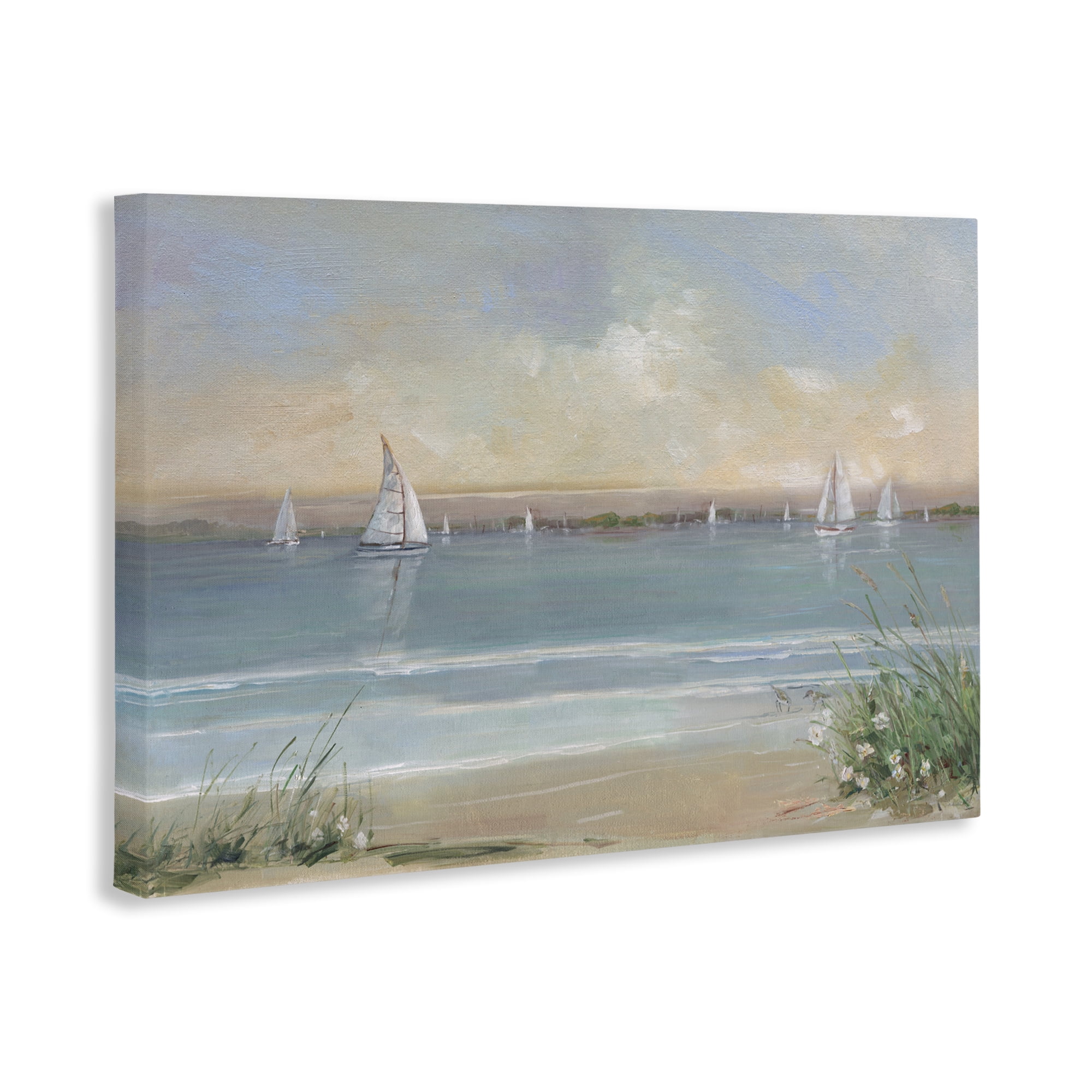 Stupell Industries Coastal Sailing At Dawn Canvas Wall Art, design by Sally Swatland