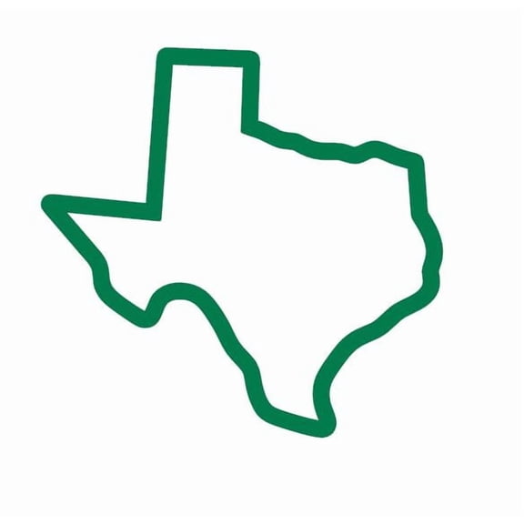 State Map Outline Texas Vinyl Decal Sticker UV & Waterproof Bumper Window Laptop Automotive Water Bottle Gift accessories – GREEN 4.5"