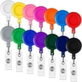 thumbnail image 2 of HLONK Badge Reel  Retractable Badge Reel with Metal Belt Clip  100 Pack Retractable Badge Holder ID Badge Reel Clip for ID Card Badge Holder Key Keychain Holders (Multicolor), 2 of 7